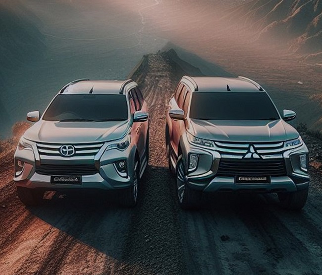 Toyota Fortuner dan Mitsubishi Pajero Sport.