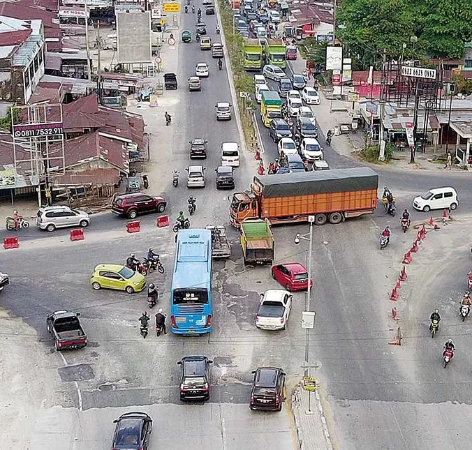 Simpang 4 Panam Pekanbaru.