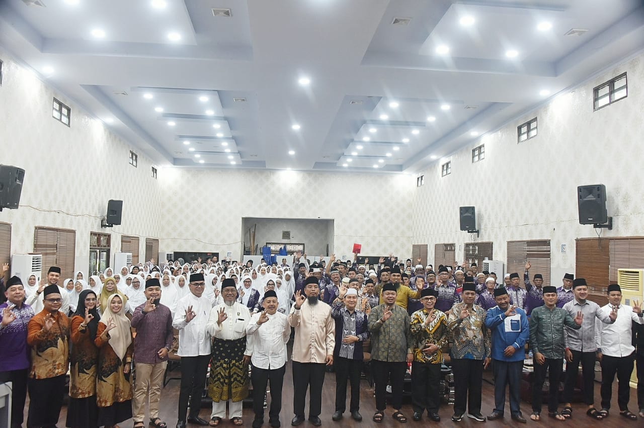 JCH Mandau jalani pembekalan jelang keberangkatan haji.(foto: zulkarnaen/halloriau.com)