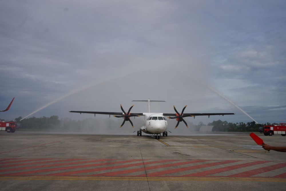 Gubernur Riau resmikan penerbangan perdana Pekanbaru-Rengat hari ini (foto/MC.Riau)