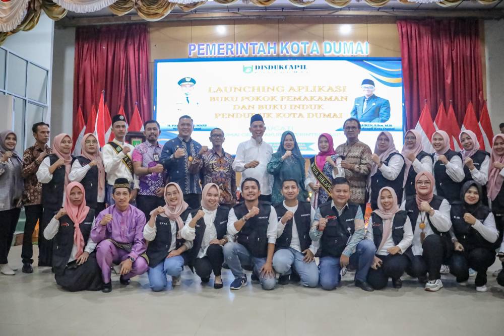 Disdukcapil Dumai launching Aplikasi BPP dan BIP dukung program Khidmat Kependudukan (foto/bambang)