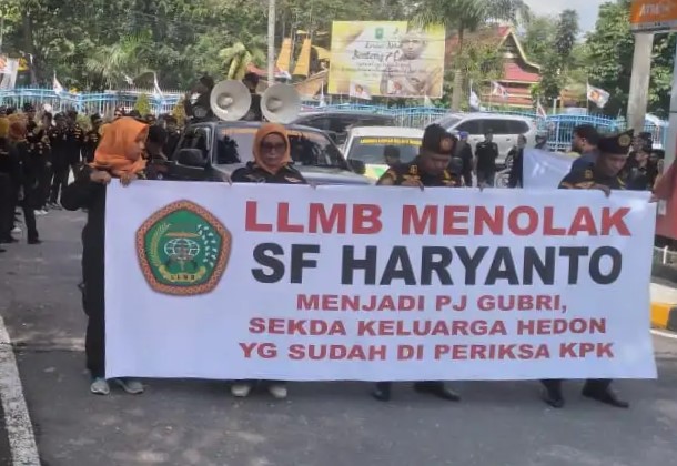 LLMB saat gelar aksi, Selasa (5/12/2023)