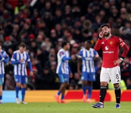 MU Gugur di Babak Ketiga Piala FA, Brighton Menang di Old Trafford