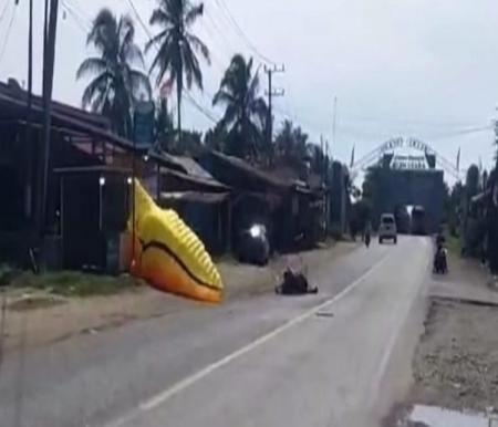 Atlet paramotor Riau jatuh di Aceh.(foto: sri/halloriau.com)