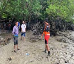 Tim SAR gabungan masih belum menemukan warga Meranti yang hilang diterkam buaya (foto/Bayu)