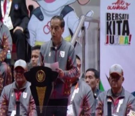 Presiden Jokowi saat membuka PON XXI Aceh-Sumut 2024.(foto: int)