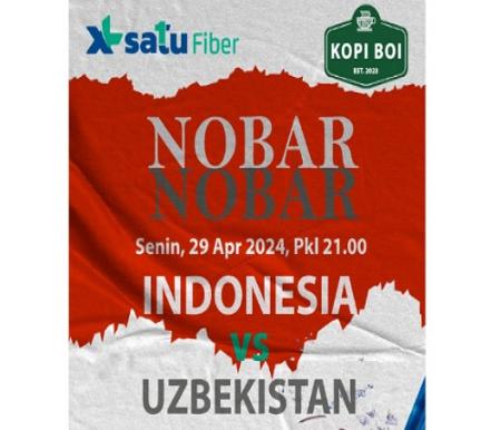 Kopi Boi gelar nobar Piala Asia U-23 2024 Indonesia vs Uzbekistan.(foto: istimewa)