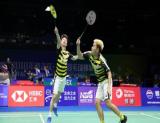 Kevin Sanjaya/Marcus Fernaldi Gideon berhasil lolos ke final Denmark Terbuka. Foto : CnnIndonesia