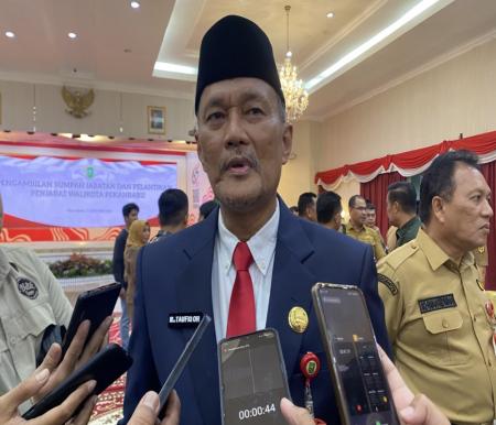 Pj Sekda Riau, Taufiq OH masih tak tahu pasti jadwal Gubri dan bupati terpilih dilantik (foto/Yuni)