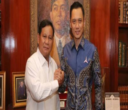 Prabowo Subianto dan AHY.(foto: int)