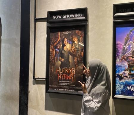 Film horor dengan judul "Hutang Nyawa" ramai ditonton di Pekanbaru (foto/Yuni)