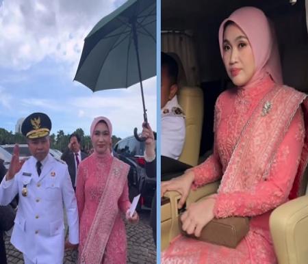 Henny Sasmita, istri Gubernur Riau, Abdul Wahid tampil anggun menggenakan kebaya (foto/IG hennysasm)