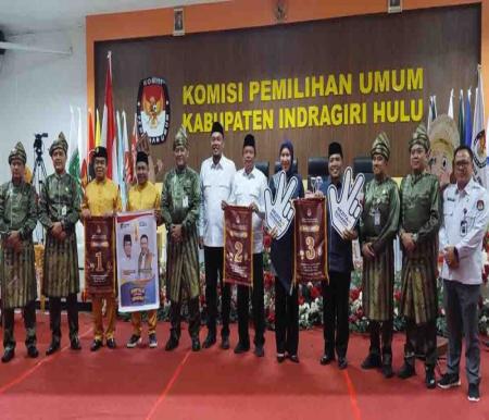 Pengundian nomor urut ketiga Paslon Bupati dan Wakil Bupati Inhu 2024 (foto/int)