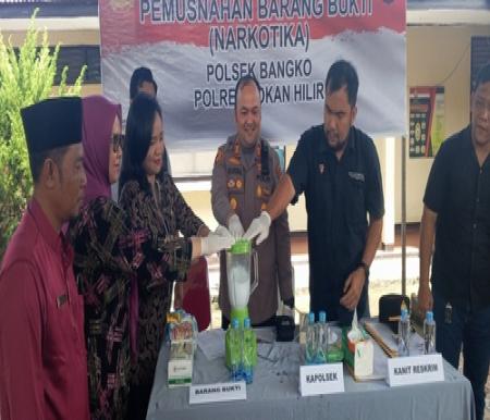 Polsek Bangko Musnahkan 57,83 Gram Sabu, Tegaskan Komitmen Berantas Narkoba di Rohil