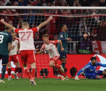 Bayern Munich lolos ke semifinal Liga Champions setelah mengalahkan Arsenal 1-0 di perempatfinal leg kedua. 