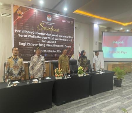 KPU Dumai sosialisasi Pilgub Riau serta Pilwako Dumai 2024 (foto/bambang)