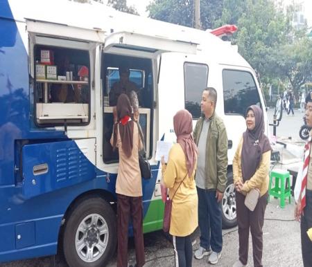 Kegiatan uji jajanan di CFD Pekanbaru dari BBPOM.(foto: mcr)