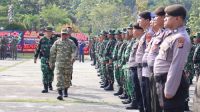 Bupati Pelalawan, Zukri saat membuka TMMD ke-129 di Pelalawan.(foto: andi/halloriau.com)