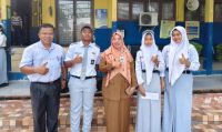 Tiga siswa SMAN 2 Pangkalan Kerinci harumkan nama Pelalawan di FLS3N Riau 2026 (foto/Andy)