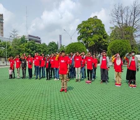 Bikers Honda dalam kegiatan Convoy Merdeka HUT ke-79 RI.(foto: istimewa)