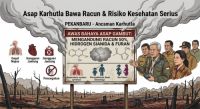 Bahaya kabut asap gambut.(ilustrasi/halloriau.com)