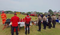 Apel kesiapsiagaan hadapi karhutla di halaman Mapolda Riau.(foto: risnaldi/halloriau.com)