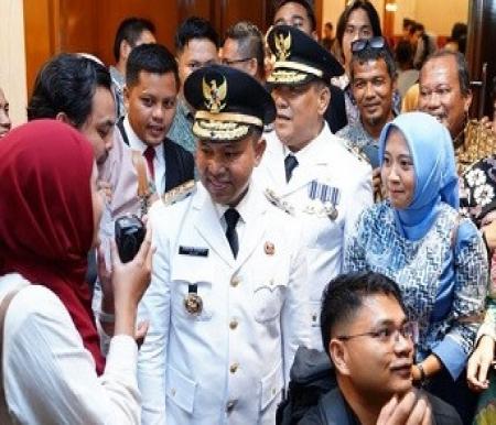 Gubernur Riau, Abdul Wahid usai pelantikan.(foto: int)