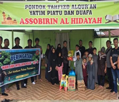 Satintelkam Polres Pelalawan Rayakan HUT ke-80 Intelijen Polri dengan Aksi Sosial di Pesantren