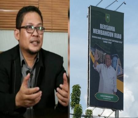 Pengamat Politik UIR, Dr Panca Setya Prihatin tanggapi Baliho Pj Gubri, SF Hariyanto (foto/int)