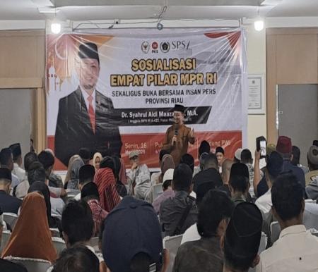 Dialog Hangat di PWI Riau, Syahrul Aidi Tekankan Empat Pilar untuk Kesejahteraan Rakyat