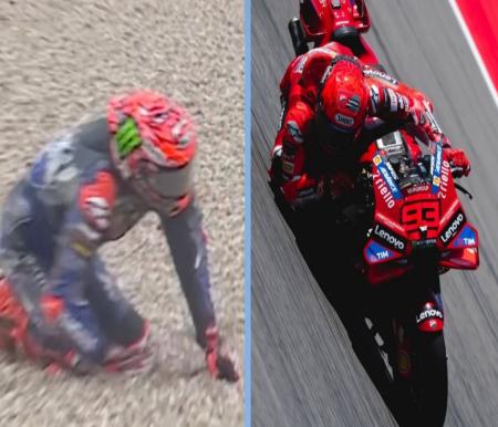 Hasil Sprint Race MotoGP Belanda 2025: Quartararo Crash, Marquez Bersaudara Naik Podium