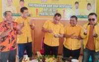 Momen perayaan HUT ke-62 Golkar di Pelalawan.(foto: andi/halloriau.com)