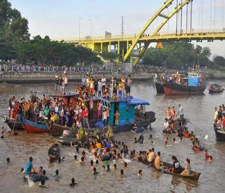 Tradisi Petang Megang di Pekanbaru 2025 tanpa arak-arakan (foto/int)