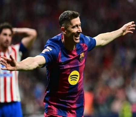 Barcelona Comeback Dramatis, Lewandowski Jadi Penentu Kemenangan atas Atletico