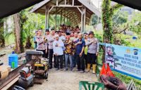 Doa bersama awali pembangunan Jembatan Merah Putih Presisi tahap II di Desa Ransang (foto/Andy)