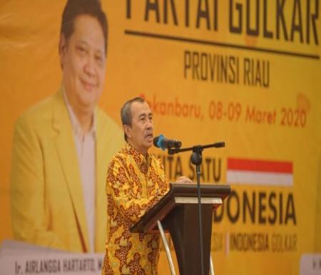 Mundurnya Airlangga disebut bakal ciptakan efek domino yang akan berimbas pada posisi Syamsuar sebagai calon Gubernur Riau (foto:int)