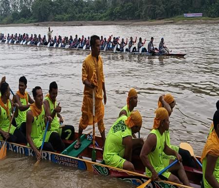 Pacu Jalur Kuantan Singingi jadi tema LKJ Raja Ali Kelana 2024 (foto/ist)