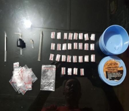 Polisi gagalkan aksi pengedar narkoba di Jalan Pasir Putih, Siak Hulu (foto/int)
