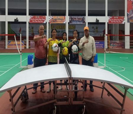 Atlet Teqball Riau untuk PON XXI Aceh-Sumut.(foto: mcr)