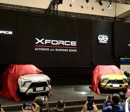 Peluncuran varian baru Mitsubishi Xforce, Ultimate with Diamond Sense (Ultimate DS) pada pameran otomotif Gaikindo Jakarta Auto Week (GJAW) 2024 yang digelar di ICE BSD City, Tangerang, Banten, Jumat (22/11/2024).