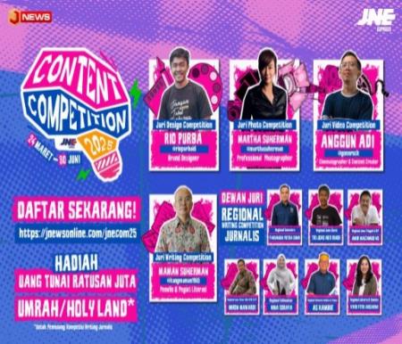 JNE Gelar Content Competition 2025, Hadiah Ratusan Juta Rupiah dan Kesempatan Umrah