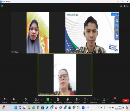 BPJS Online dilakukan melalui media video conference dengan menggunakan aplikasi zoom meeting (foto/bambang)