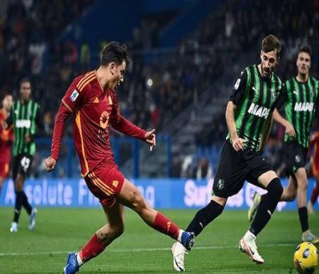 Pertandingan Sassuolo vs AS Roma.(foto: int)