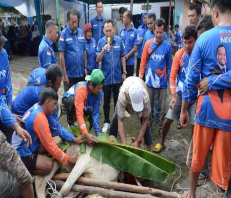 Kepedulian di Hari Raya Iduladha, Demokrat Pekanbaru Berkurban 3 Sapi dan 2 Kambing