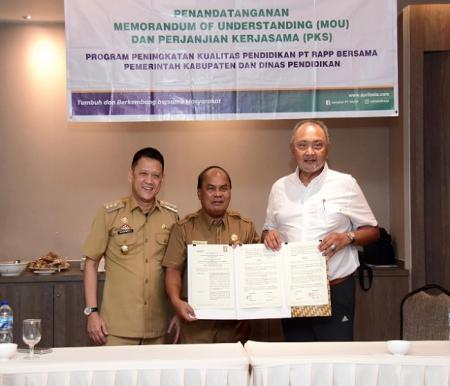 Bentuk komitmen mendukung upaya pemerintah meningkatkan kualitas pendidikan, RAPP dan Pemkab Kampar menandatangani MoU dan PKS Program School Improvement, Selasa (3/9/2024) di Pekanbaru.