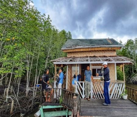 Homestay dibangun secara swadaya oleh Kelompok Usaha Bersama di KTH Bandar Bakau Dumai (foto/riki)