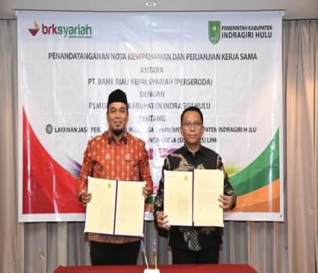 Perkuat Pengelolaan Keuangan Daerah, BRK Syariah Jalin Sinergi dengan Pemkab Indragiri Hulu