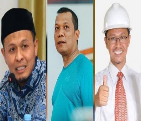 (ki-ka) Bakal Calon Walikota Pekanbaru, Agung Nugroho, Muflihun, dan doktor Ikhsan (foto/int)