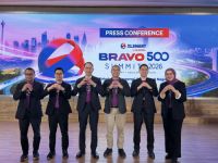Jajaran manajemen XLSmart dalam acara Press Conference BRAVO 500 di Jakarta.(foto: istimewa)