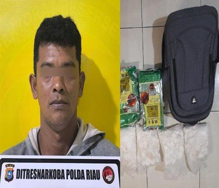 Pria Asal Siak Diciduk Polisi Usai Ambil Tas Berisi Sabu dan Heroin di Pekanbaru